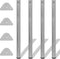 vidaXL - Tafelpoten - in - hoogte - verstelbaar - geborsteld - nikkel - 870 - mm - 4 - st