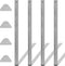 vidaXL - Tafelpoten - in - hoogte - verstelbaar - geborsteld - nikkel - 1100 - mm - 4 - st