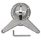 vidaXL - Tafelpoten - in - hoogte - verstelbaar - geborsteld - nikkel - 870 - mm - 4 - st