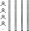 vidaXL - Tafelpoten - in - hoogte - verstelbaar - geborsteld - nikkel - 870 - mm - 4 - st