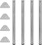 vidaXL - Tafelpoten - in - hoogte - verstelbaar - geborsteld - nikkel - 870 - mm - 4 - st