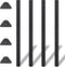 vidaXL - Tafelpoten - in - hoogte - verstelbaar - zwart - 1100 - mm - 4 - st