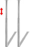 vidaXL - Tafelpoten - telescopisch - 710-1100 - mm - chroom - 2 - st