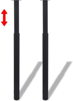 vidaXL - Tafelpoten - telescopisch - 710-1100 - mm - zwart - 2 - st