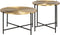 vidaXL - Tafelset - met - messing - bedekt - MDF - 2-delig