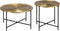 vidaXL - Tafelset - met - messing - bedekt - MDF - 2-delig