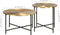 vidaXL - Tafelset - met - messing - bedekt - MDF - 2-delig
