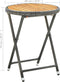 vidaXL - Tafeltje - 60 - cm - poly - rattan - en - massief - acaciahout - grijs