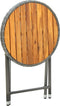 vidaXL - Tafeltje - 60 - cm - poly - rattan - en - massief - acaciahout - grijs