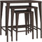 vidaXL - Tafeltjesset - 3 - st - poly - rattan - bruin