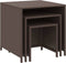 vidaXL - Tafeltjesset - 3 - st - poly - rattan - bruin