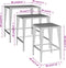 vidaXL - Tafeltjesset - 3 - st - poly - rattan - bruin