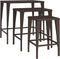 vidaXL - Tafeltjesset - 3 - st - poly - rattan - bruin