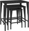 vidaXL - Tafeltjesset - 3 - st - poly - rattan - zwart