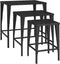 vidaXL - Tafeltjesset - 3 - st - poly - rattan - zwart