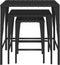 vidaXL - Tafeltjesset - 3 - st - poly - rattan - zwart