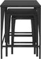 vidaXL - Tafeltjesset - 3 - st - poly - rattan - zwart