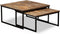 vidaXL - Tafeltjesset - massief - gerecycled - teakhout - 2-delig