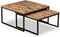 vidaXL - Tafeltjesset - massief - gerecycled - teakhout - 2-delig