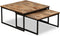 vidaXL - Tafeltjesset - massief - gerecycled - teakhout - 2-delig