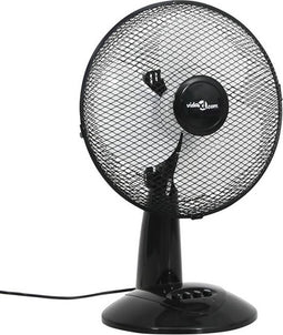 vidaXL Tafelventilator 3 snelheden 40 W 30 cm zwart