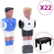 vidaXL - Tafelvoetbalspelers - voor - 15,9 - mm - staaf - 22 - st