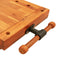 vidaXL - Tafelwerkbank - met - bankschroef - 52x44x9,5 - cm - massief - acaciahout