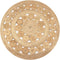 vidaXL - Tapijt - met - ontwerp - rond - 120 - cm - gevlochten - jute