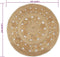 vidaXL - Tapijt - met - ontwerp - rond - 150 - cm - gevlochten - jute