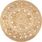 vidaXL - Tapijt - met - ontwerp - rond - 150 - cm - gevlochten - jute