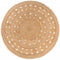 vidaXL - Tapijt - met - ontwerp - rond - 180 - cm - gevlochten - jute
