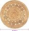 vidaXL - Tapijt - met - ontwerp - rond - 90 - cm - gevlochten - jute