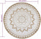 vidaXL - Tapijt - met - print - rond - 180 - cm - gevlochten - jute