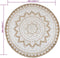 vidaXL - Tapijt - met - print - rond - 240 - cm - gevlochten - jute