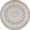 vidaXL - Tapijt - met - print - rond - 90 - cm - gevlochten - jute