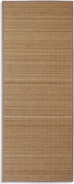 vidaXL - Tapijt - rechthoekig - 80x200 - cm - bamboe - bruin