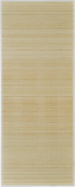 vidaXL - Tapijt - rechthoekig - 80x300 - cm - bamboe - naturel