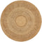 vidaXL - Tapijt - rond - 120 - cm - gevlochten - jute