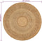 vidaXL - Tapijt - rond - 120 - cm - gevlochten - jute