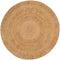 vidaXL - Tapijt - rond - 150 - cm - gevlochten - jute
