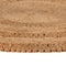 vidaXL - Tapijt - rond - 150 - cm - gevlochten - jute