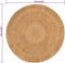 vidaXL - Tapijt - rond - 150 - cm - gevlochten - jute