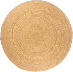 vidaXL - Tapijt - rond - 180 - cm - gevlochten - jute
