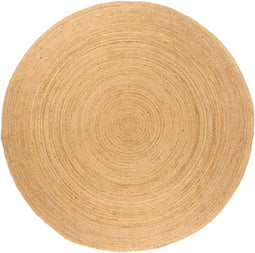 vidaXL - Tapijt - rond - 210 - cm - gevlochten - jute