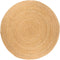 vidaXL - Tapijt - rond - 210 - cm - gevlochten - jute