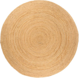 vidaXL - Tapijt - rond - 240 - cm - gevlochten - jute