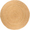 vidaXL - Tapijt - rond - 240 - cm - gevlochten - jute