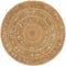 vidaXL - Tapijt - rond - 90 - cm - gevlochten - jute