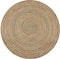 vidaXL - Tapijt - rond - 90 - cm - gevlochten - jute