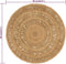 vidaXL - Tapijt - rond - 90 - cm - gevlochten - jute